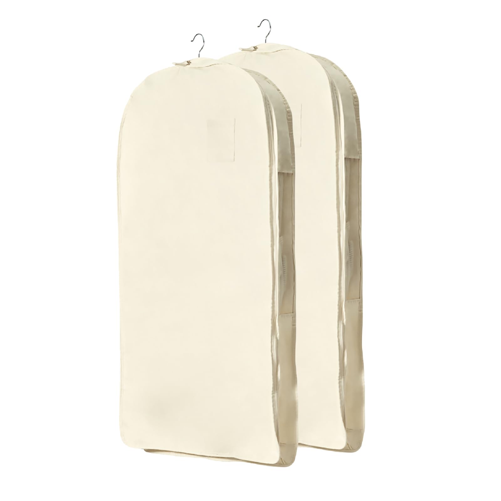 Paquete De 2 Fundas Para Ropa 100% Algodón, Fundas De Hombro Transpirables, Bolsas De Traje a Prueba De Polvo Para Vestidor, Bolsas De Vestir Largas, Fundas Antipolvo Para Traje, Chaque(Size:60×110cm)