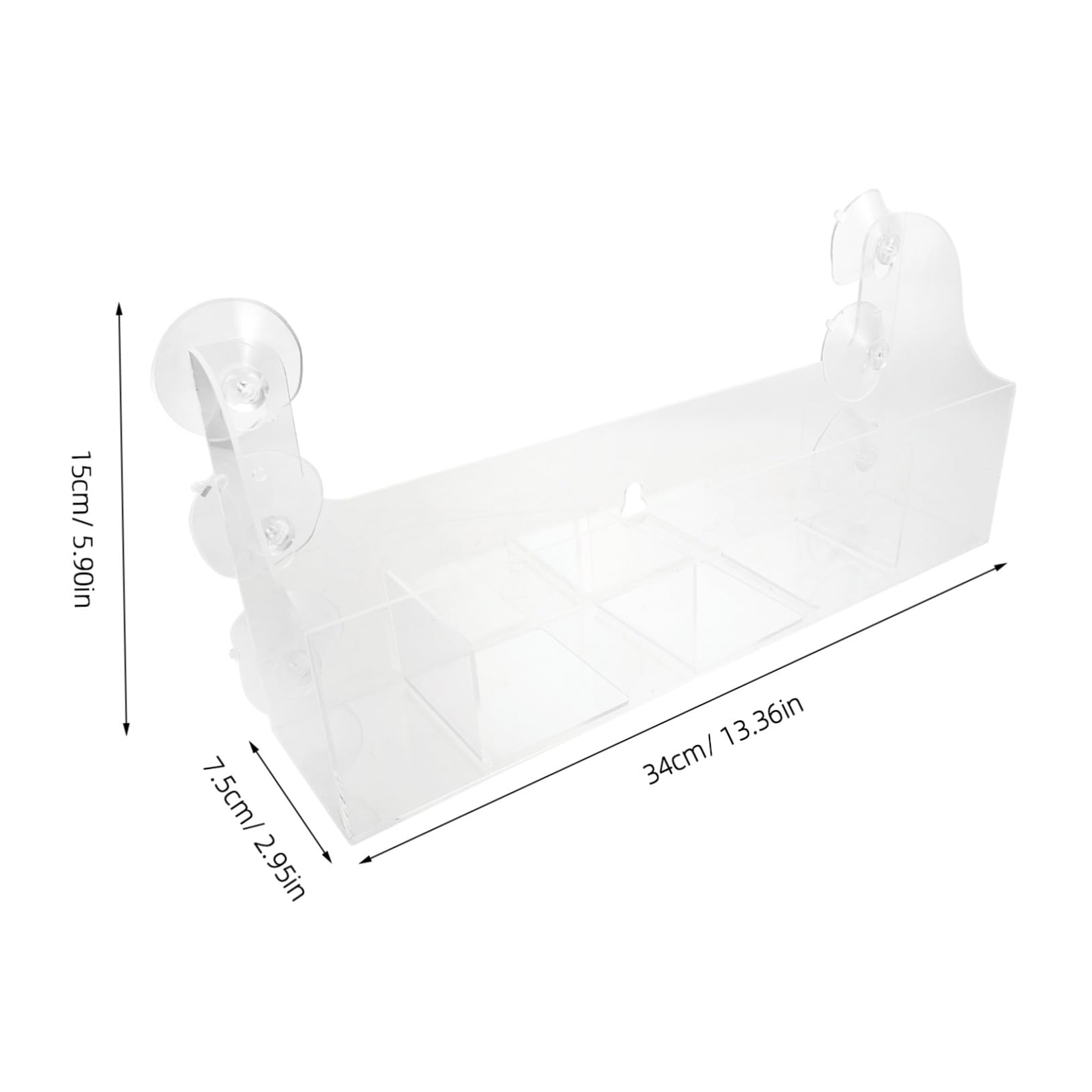 MAGICLULU Organizador de Nevera de Acrílico con Ventosas y Compartimentos Ajustables, Separador Transparente para Latas y Bebidas