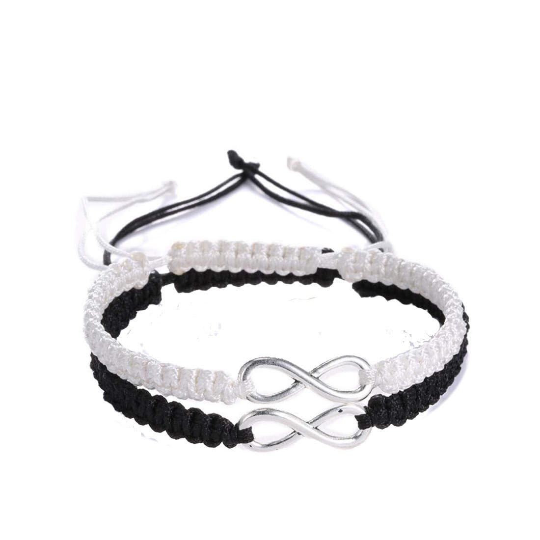 Valentines Day Love Couples Infinity Stainless Steel Silver Bracelets For Mens (B0CTYC38Z3) Amazon Price History, Amazon Price Tracker