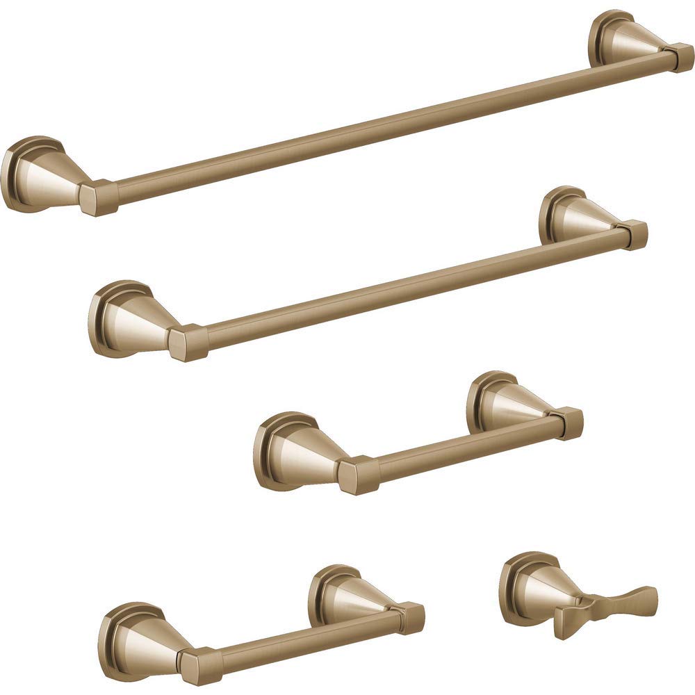 Delta Faucet Stryke 30 inch Towel Bar, Champagne Bronze, Bathroom 