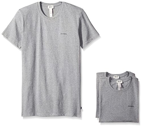 Diesel Men's Randal 3-Pack Essentials Crew Neck T-Shirt, Grey, Large