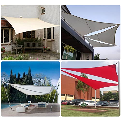 Nqn 48 Pcs T316 6 Inch Hardware Kit For Square & Rectangle Sun Shade Sail Canopy Awning Installation Installation Complete Set, 48 Ft (12'X4) Extension Cable Wire Rope, 316 Stainless Steel, Anti Rust #TOP7