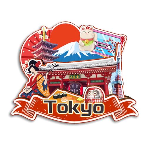 Imán decorativo para refrigerador Tokyo Japan 3D ciudad miniatura 1