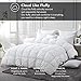 Luxurious White Solid Medium Weight, Palatial King Size Goose Feathers Down Comforter for All-Season Weather, 120 X 98 inches, Premium Baffle Box, 100% Egyptian Cotton Cover, 85 oz. Fill Weight