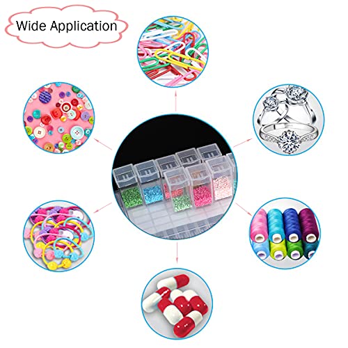 Image of 32 Grids Bead Organizer Box, Diamond Painting Drill Storage Containers, Embroidery Beads Storage Box with Label