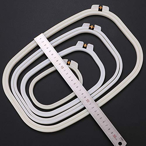 Zavril12 Ricamo Telaio Rettangolo Cerchio a Punto