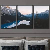 3 Piece Framed Canvas Wall Art Calming Waters Canvas Prints Home Artwork Decoration for Living Room,Bedroom - 16