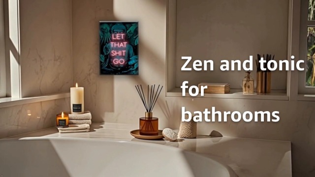 Plastic Funny Zen Let That-Shit Go Toilet Door Hanging Sign