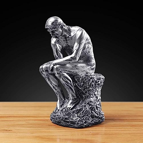 Figura Decorativa Thinker Estatua Resina 9.6 pulg miniatura 1