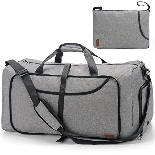 Vogshow Reisetasche große Faltbare 100L, Weekender Übernachtungstasche Seesack wasserdicht Sporttasche mit Schuhfach für Männer und Frauen