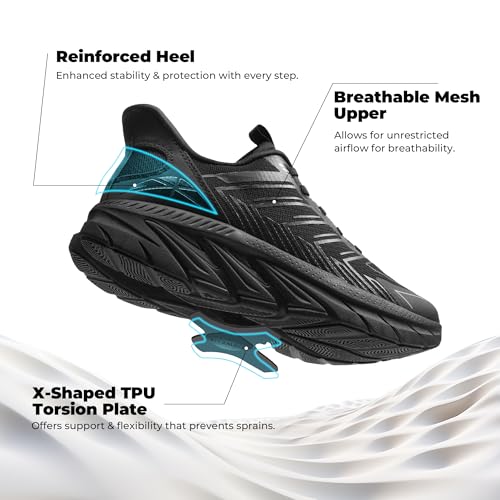 Image of ALLSWIFIT Women's Slip On Walking Shoes Running Comfortable Tennis Breathable Non Slip Athletic Gym Workout Cross Training Fashion Sneakers