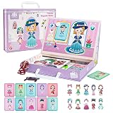 TOGELIN Paper Dolls for Girls, Magnetic Dress Up Puzzles Toys Kits, Princess Toys Puzzle Set with Ca