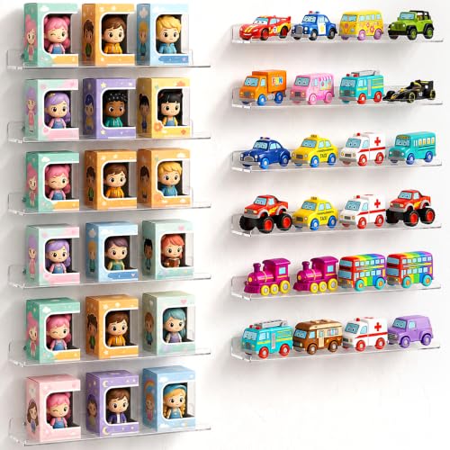 Image of Lifewit Acrylic Floating Shelves for Wall 14 inch Clear, 12 Pack