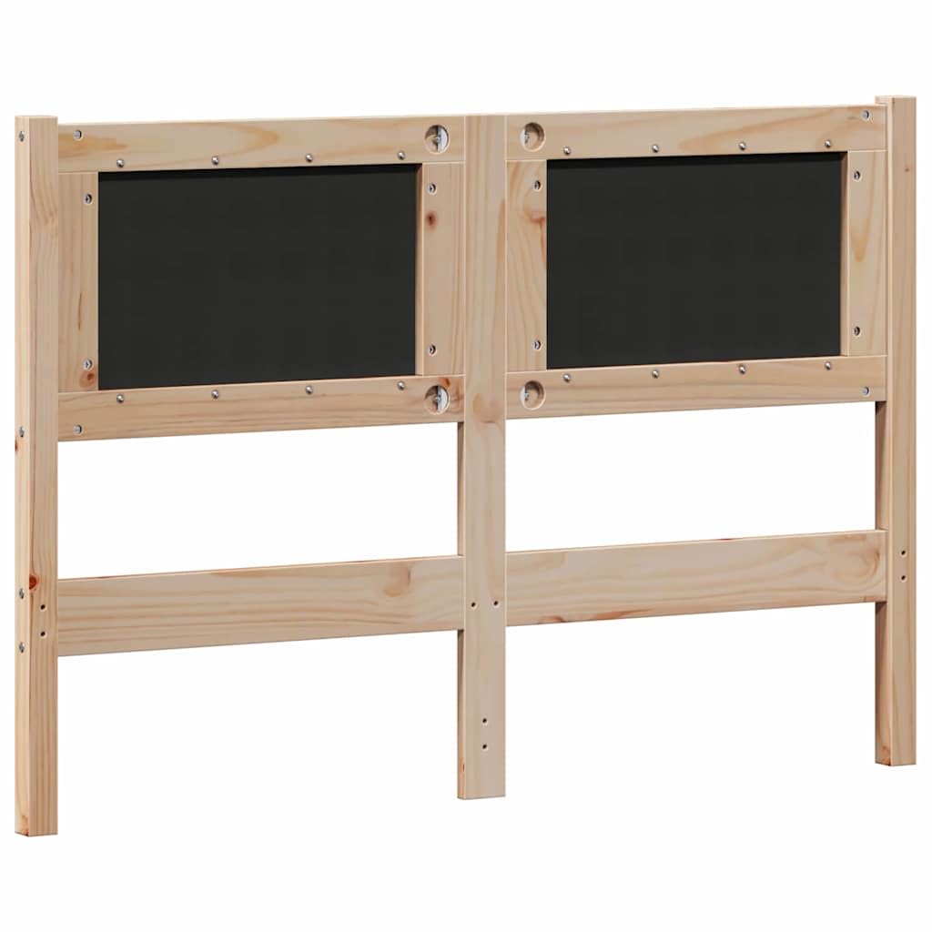 Zagłówek 120 cm, lite drewno sosnowe, brązowo-taupe, nowoczesny design, oddychający materiał, trwały, łatwy montaż, do sypialni, salonu
