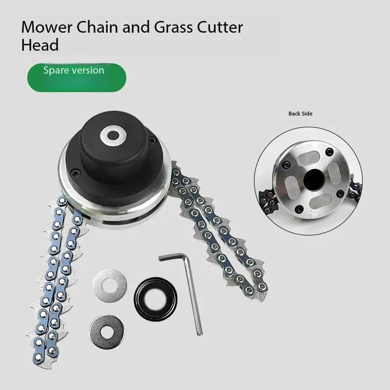 Waterproof Chain Trimmer Head, Anti-Rust & Corrosion Resistant Grass Cutter for Lawn Mower, Universal Fit(Washer Style)