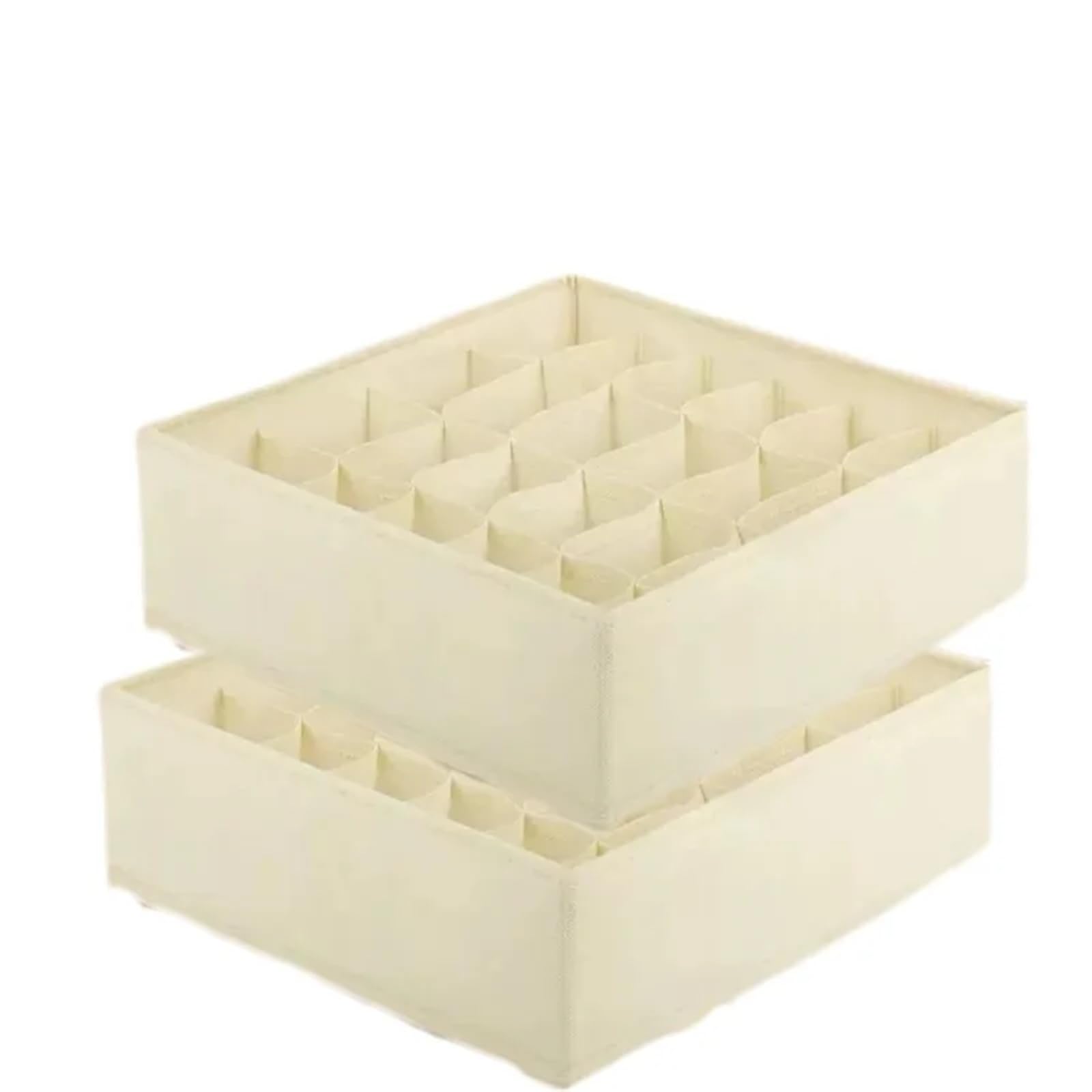 GYTTDERFL Sock Organiser Underwear Organizers Of Cabinet And Drawer Wardrobe Clothes Bra Organizer For Socks Pants Fabric Foldable Storage Box(Yellow-24grids-2)