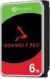 Seagate IronWolf Pro, NAS interne Festplatte 6TB, HDD, 3.5 Zoll, 7200 U/Min, CMR, 256 MB Cache, SATA 6GB/s, silber, inkl. 3 Jahre Rescue Service, Modellnr.: ST6000NE000 - 1