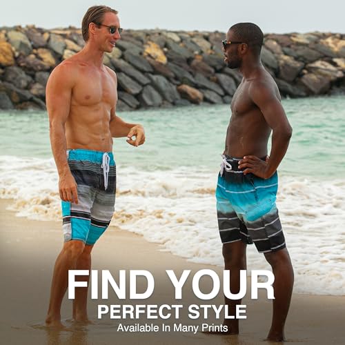 Image of Kanu Surf Men's Big Viper Extended Size Stripe Swim Trunk