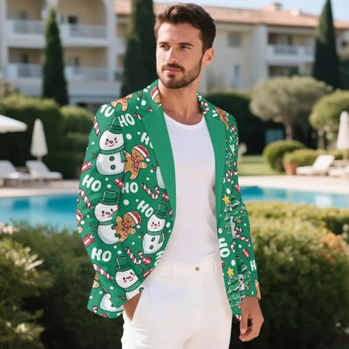 Christmas Jacket for Men Regular Fit Men's Suit Jacket for Banquet Christmas Party Mens Sport Coats with Pockets4