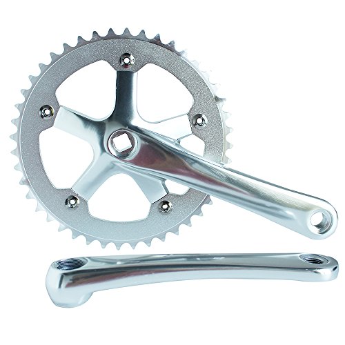 SENQI Fixed Gear Bicycle Crankset 44T 170mm Silver