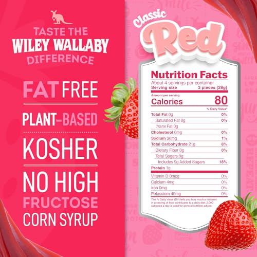 Wiley Wallaby Regaliz Rojo Clásico 4 Onzas Pack 12 miniatura 2