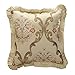 Chic Home Aubrey Queen Size Comforter Set with Bed Skirt, Shams and 3 Decorative Pillows - Jacquard Bed Comforter Queen with Hypoallergenic Fill (Beige)