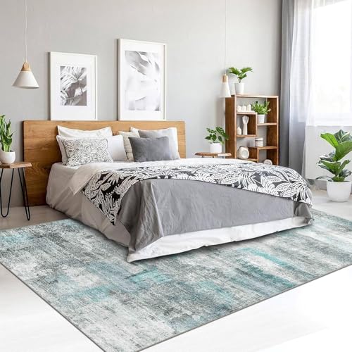Tapis abstract vintage gray aux finitions soignées et durables - 3