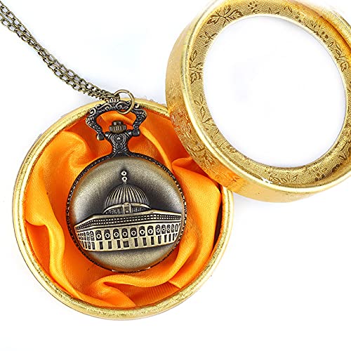Relógio de Bolso Mesquita Muçulmana Islâmica Kaba Kaaba Relógio de Quartzo Suncatcher Suprimentos (m