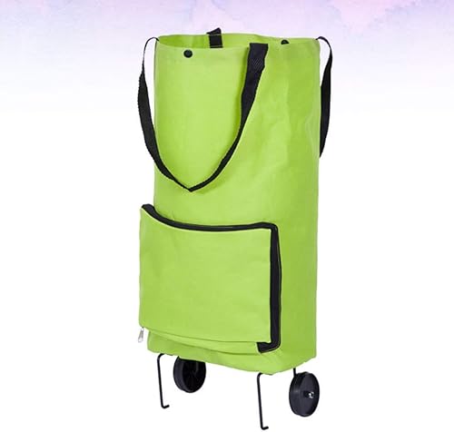 Miniatura 9 de Carrito de compras plegable con ruedas, carrito de comestibles plegable sobre ruedas, carrito de compras, bolsa de compras extensible con ruedas