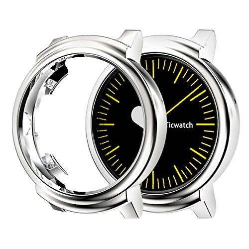 対応Ticwatch Eアクセサリーケース TPUメッキスクリーンプロテクター 頑丈なカバーオールラウンド保