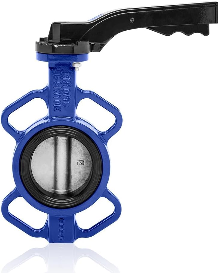 UNOX (DN80) 3 inch Wafer Type Butterfly Valve – Iron Disc, EPDM Gasket, PN16, Nickel Plated Ductile Iron Body – Flow Control Valve for Industrial Systems