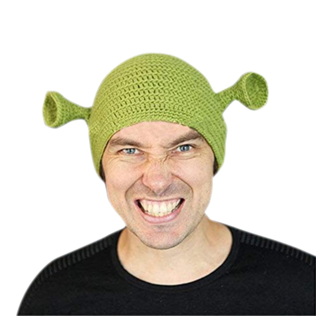 SecretCastle Monster Green Knit Hats with Ears Cosplay Prop Halloween Cosplay Unisex Caps
