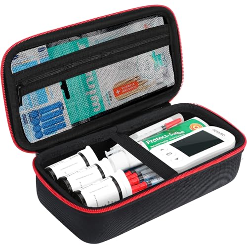 WFDL Diabetic Travel Case for Supplies, Portable Diabetes Carrying case for Glucose Monitor, Insulin Pens, Test Strips, and Lancets Diabetic Bags for Supplies (Case Only)