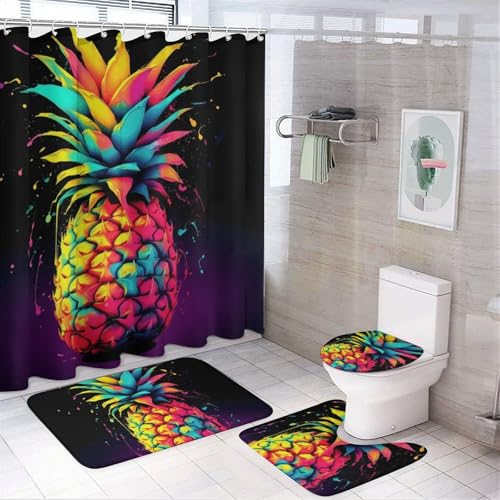 Ensemble de 4 pièces imperméable salle de bain tapis sol - 2