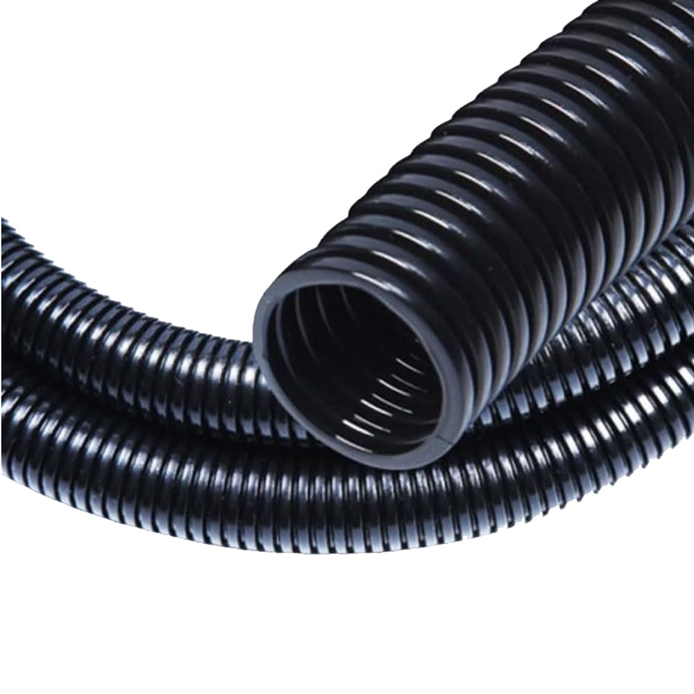 30 FT 1/2” Wire Loom Split Tubing,Dog Cat Cord Protector,Split Wire Loom Tubing Wire Conduit – Black (30FT 1/2")
