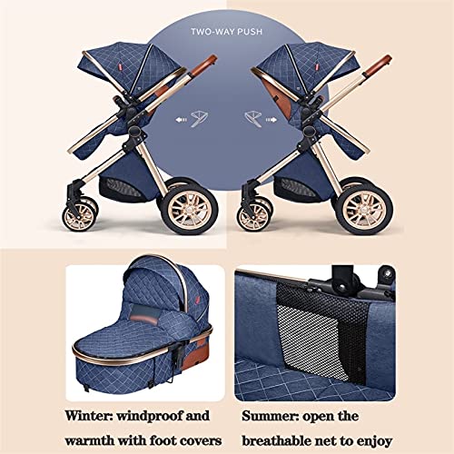 sportieve kinderwagen voor kinderen Pasgeboren koets kinderwagen 3 in 1 opvouwbare kinderwagen reissysteem, luxe… - Afbeelding 5