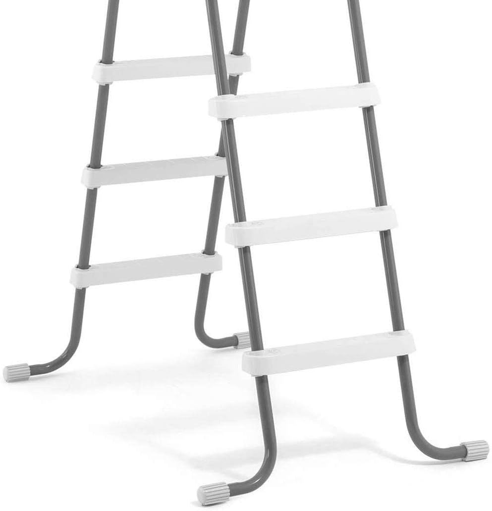 Intex Pool Ladder for 48 Inch Wall Pools & 15' Pool Debris Cover w/ Drain Holes