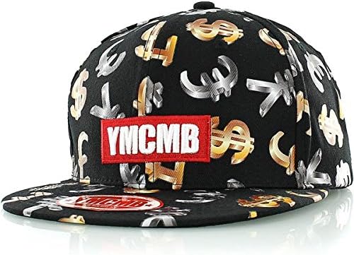 YMCMB Black Currency Symbol Snapback Hat