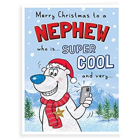 Piccadilly Greetings Nephew Christmas Card Cover