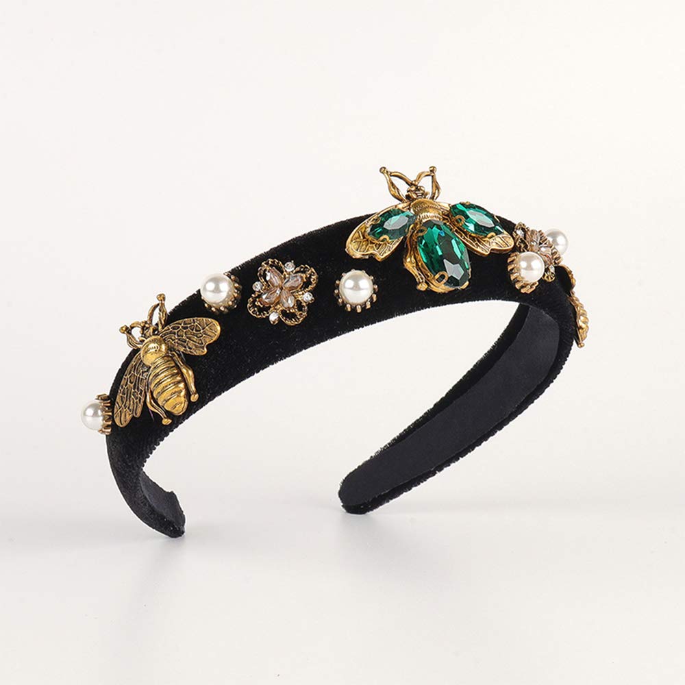 Amazon.com : Aimimier Baroque Crystal Headband Bridal  display picture 2