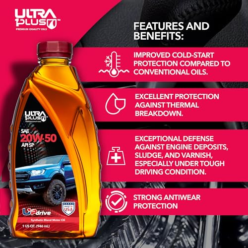 Aceite para motor mezcla sintética ULTRA 1PLUS 20W-50 miniatura 5
