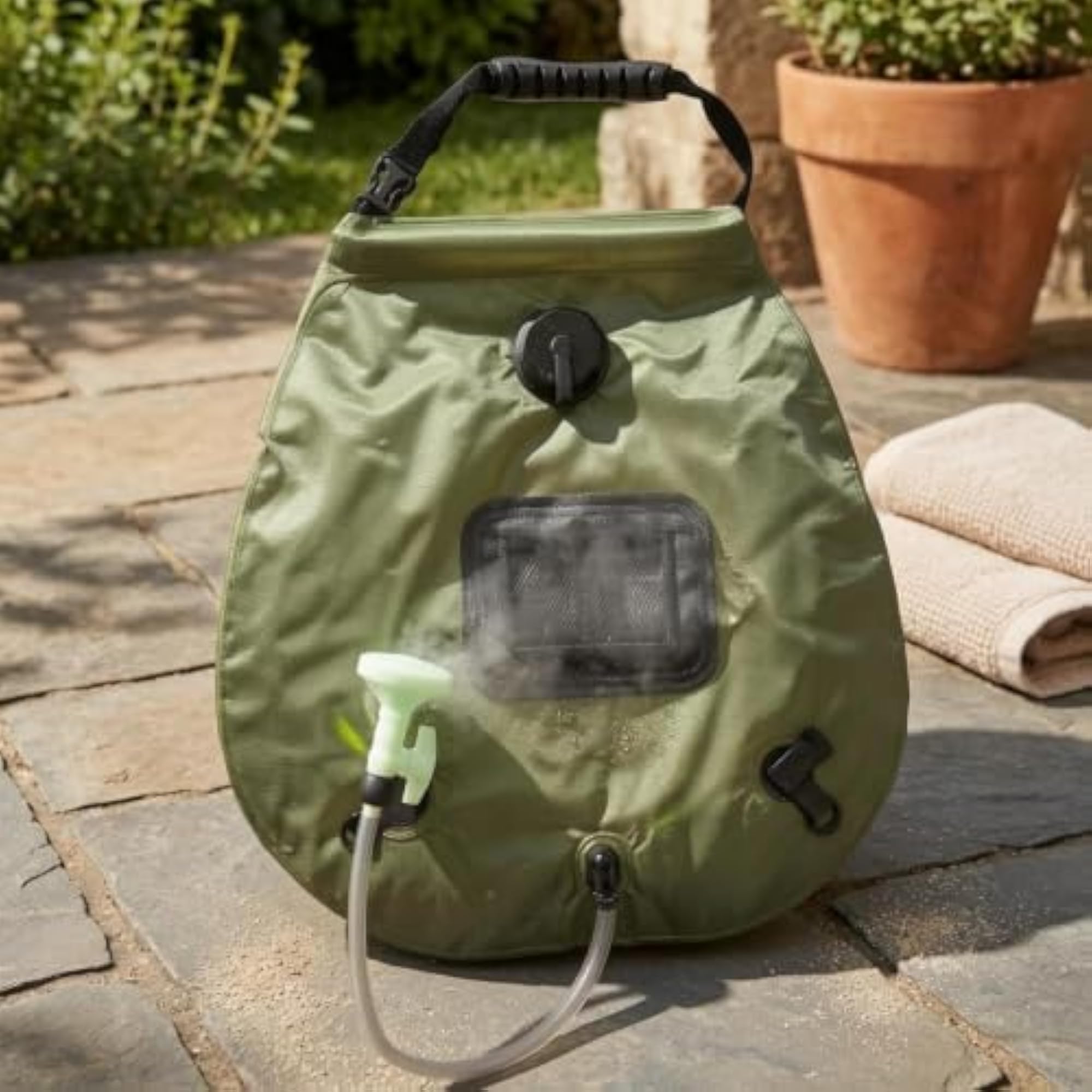 Foldable Wash Bag Mesh Pocket Wash Bag with Hose