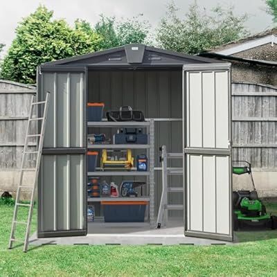 Domi 5'x3' Storage Shed,Metal Sheds&Outdoor Clearance with Double Lockable Door,Gable Roof Tool Small Shed for Garden,Backyard,Patio,Lawn