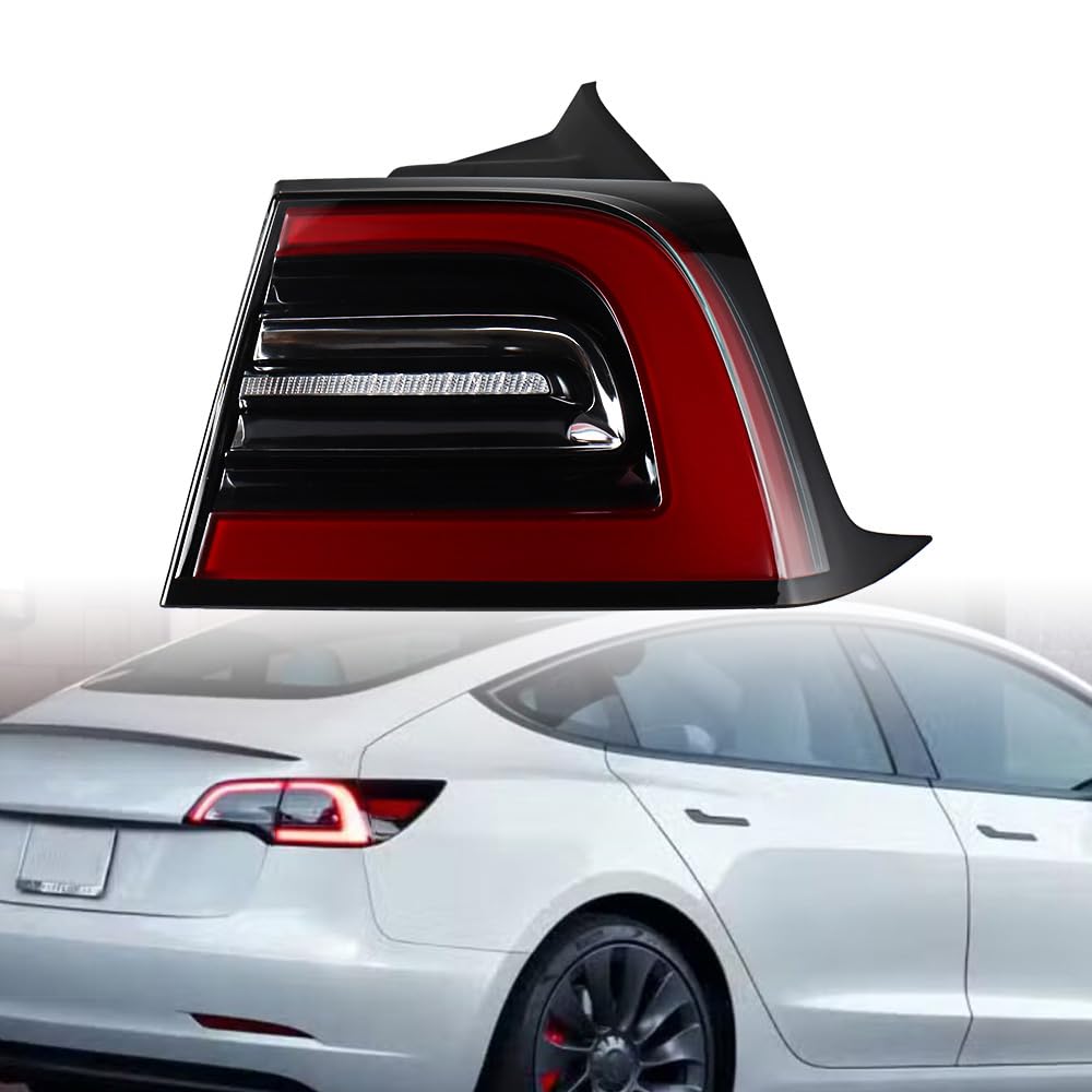 Astra Depot Replacement for 2020-2023 Tesla Model 3/ Model Y 4-Pin Brake Turn Signal Passenger Side Driving Outer Tail Lamp 150208700D, TA2805101, TA2805101C, 107739800H, TA2805101N, TA2805101P