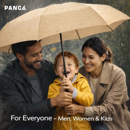 Image of PANCA Foldable Travel Umbrella Compact Manual Sun Rain UV Protection