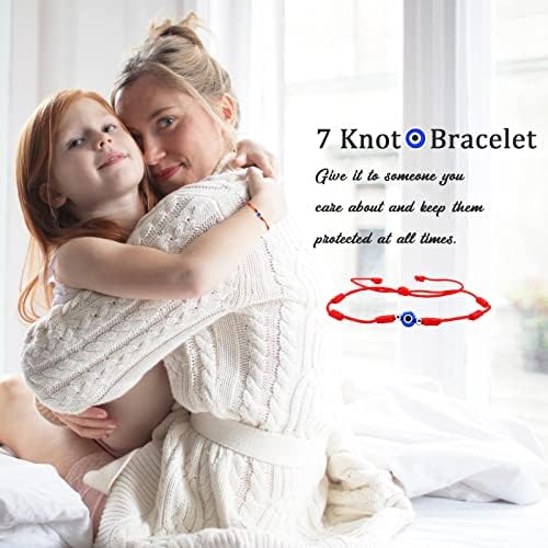 Pulsera Roja 7 Nudos Mal de Ojo 512ug 8+YrL. AC SR38. SL1000
