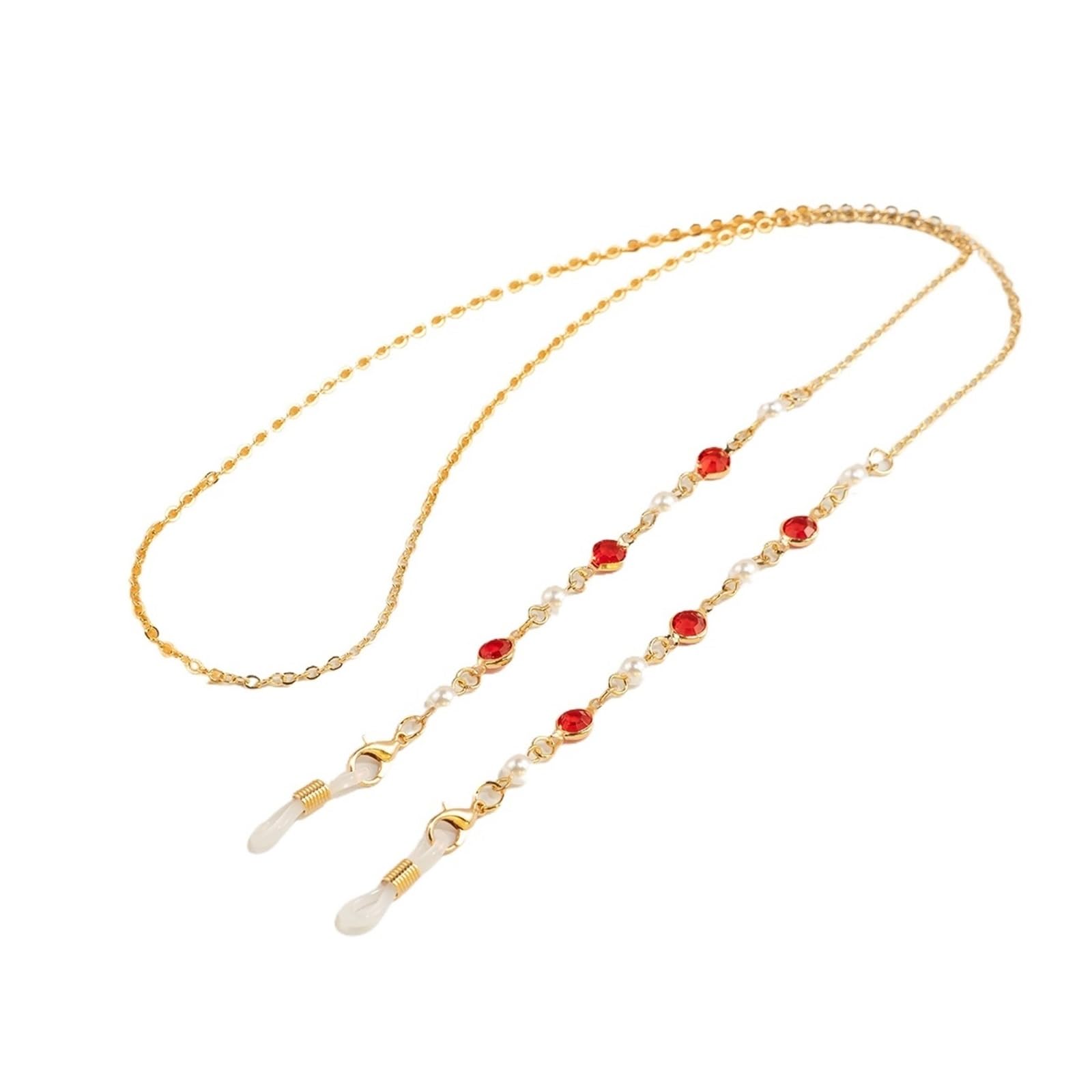 Brillenketten für Damen, 16 Stück, modische Perlen-Kristall-Sonnenbrillenkette, bunte Strasssteine, Anti-Verlust-Lesebrille, Kordel, Umhängeband, Schmuckgeschenk