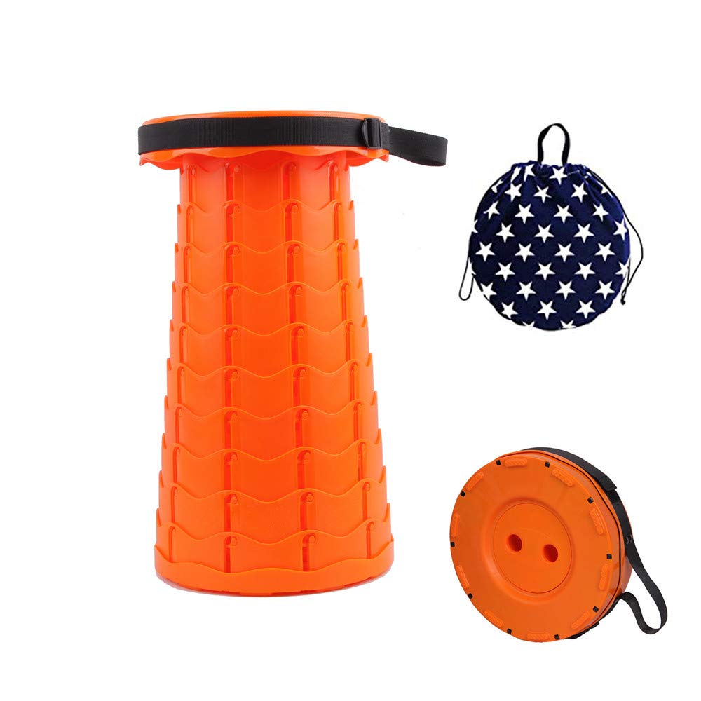 Tabouret télescopique réglable en hauteur avec sac de rangement portable pour adultes et enfants