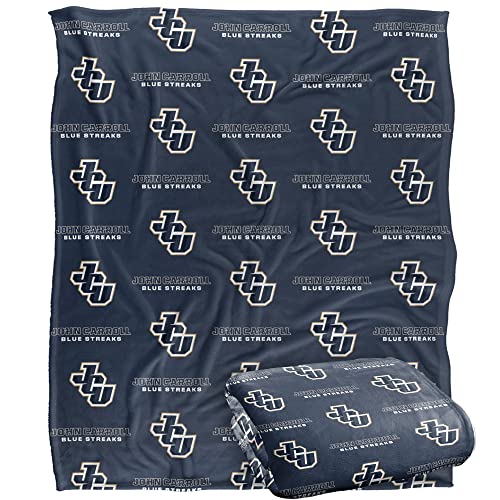 John Carroll, 60"x80" Logo Pattern Silky Touch Super Soft Throw Blanket