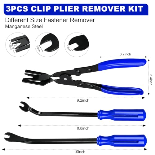 Image of 52pcs Precision Pick and Hook Tool Set, Trim Removal Tools,Clip Removal Plier Fastener Removers Set,Blue